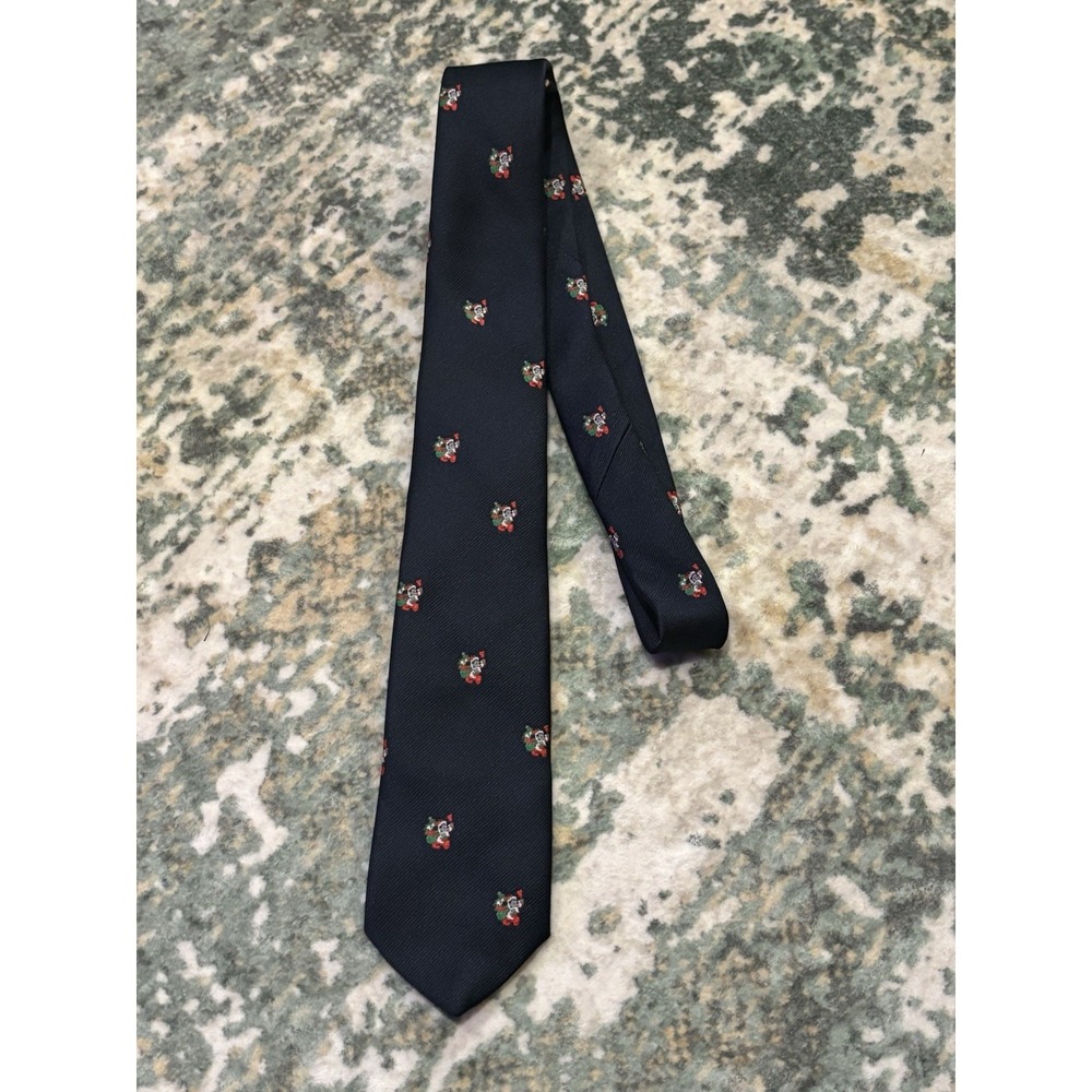 Vintage 60/70's Cervantes Disney Necktie Mickey Ringing Bells‎ Christmas Necktie